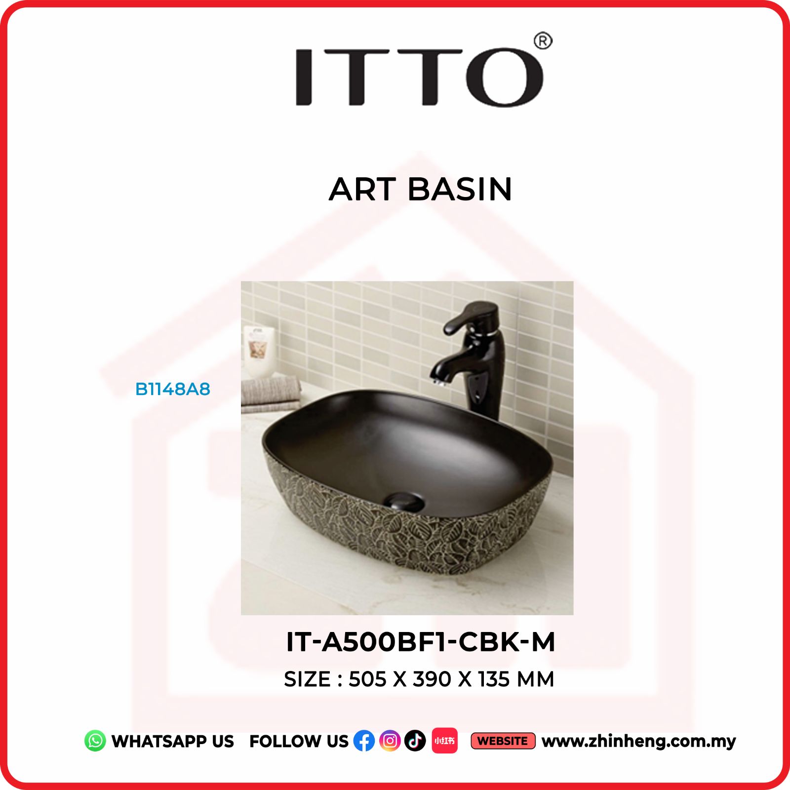 ITTO ART BASIN  IT-A500BF1-CBK-M