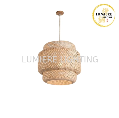 Post Modern Minimalist Muji Bamboo Rattan Pendant Light