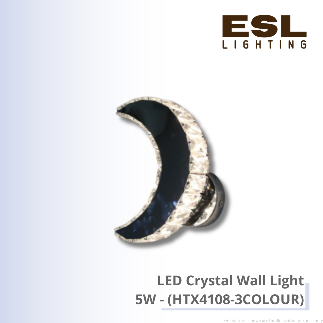 LED Crystal Wall Light 5W - HTX4108-3COLOUR