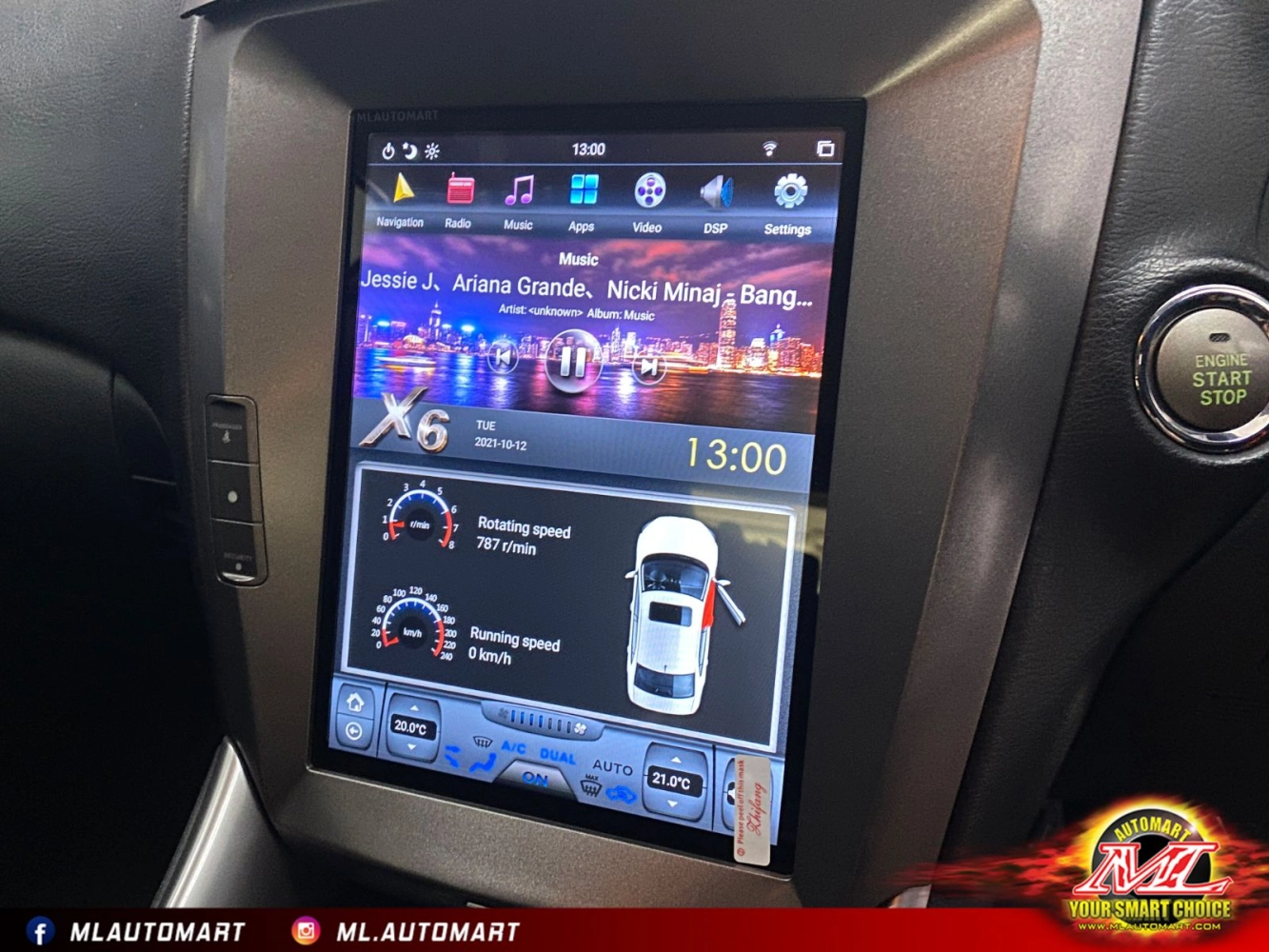 Lexus IS250 XE20 Vertical Style Android Monitor (12.1")