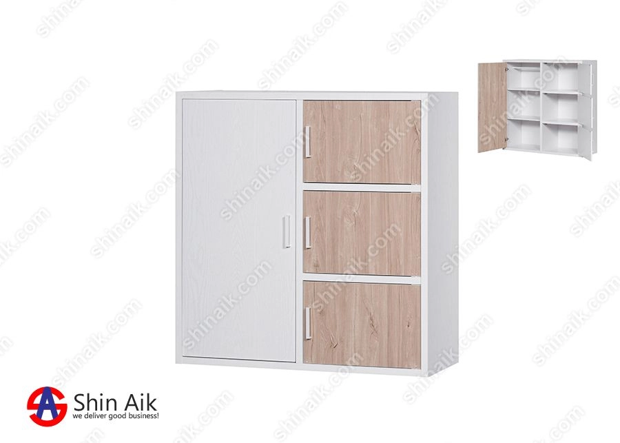 BC56016/18/20(KD) White & Natural Oak Two-Tone Multipurpose Storage Cabinet / Wardrobe