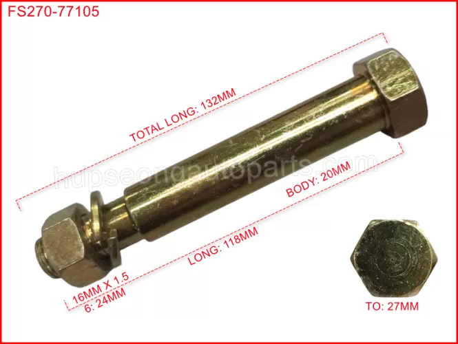 HINO FS270 CABIN BOLT WITH NUT #CABIN PIN #CABIN MOUNTHING BOLT & NUT (FS270-77105)