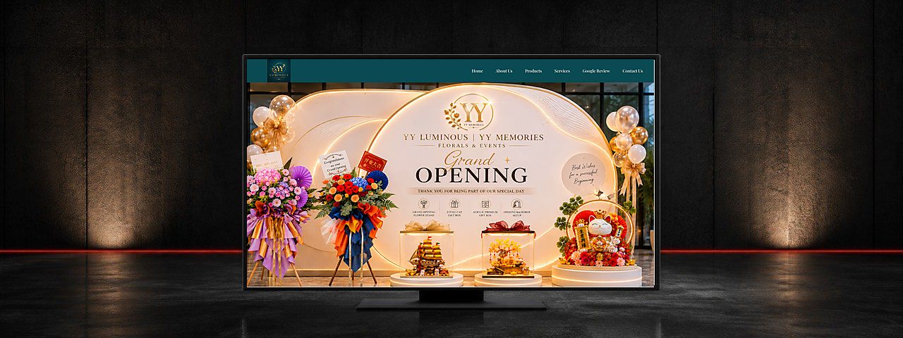 YY Luminous Florals & Events 吉隆坡花艺活动网站设计案例