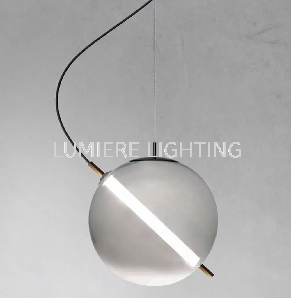 Post Modern Nordic Smoke Glass Pendant Light