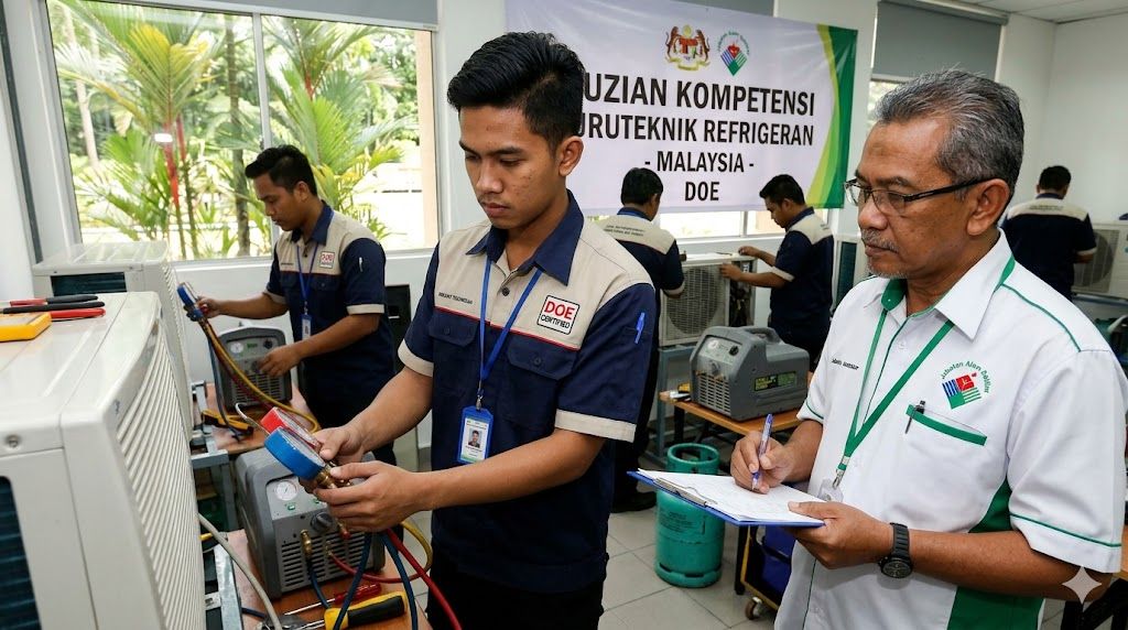 refrigerant technician competency test Malaysia DOE