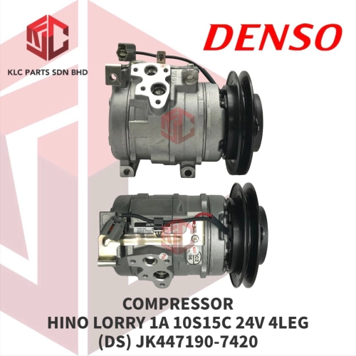 COMPRESSOR HINO LORRY 1A 10S15C 24V 4LEG (DS) JK447190-7420