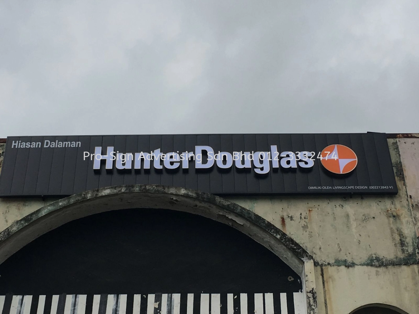 STAINLESS STEEL BOX UP LED FRONT LIT (HUNTER DOUGLAS, SUBANG JAYA, 2019)