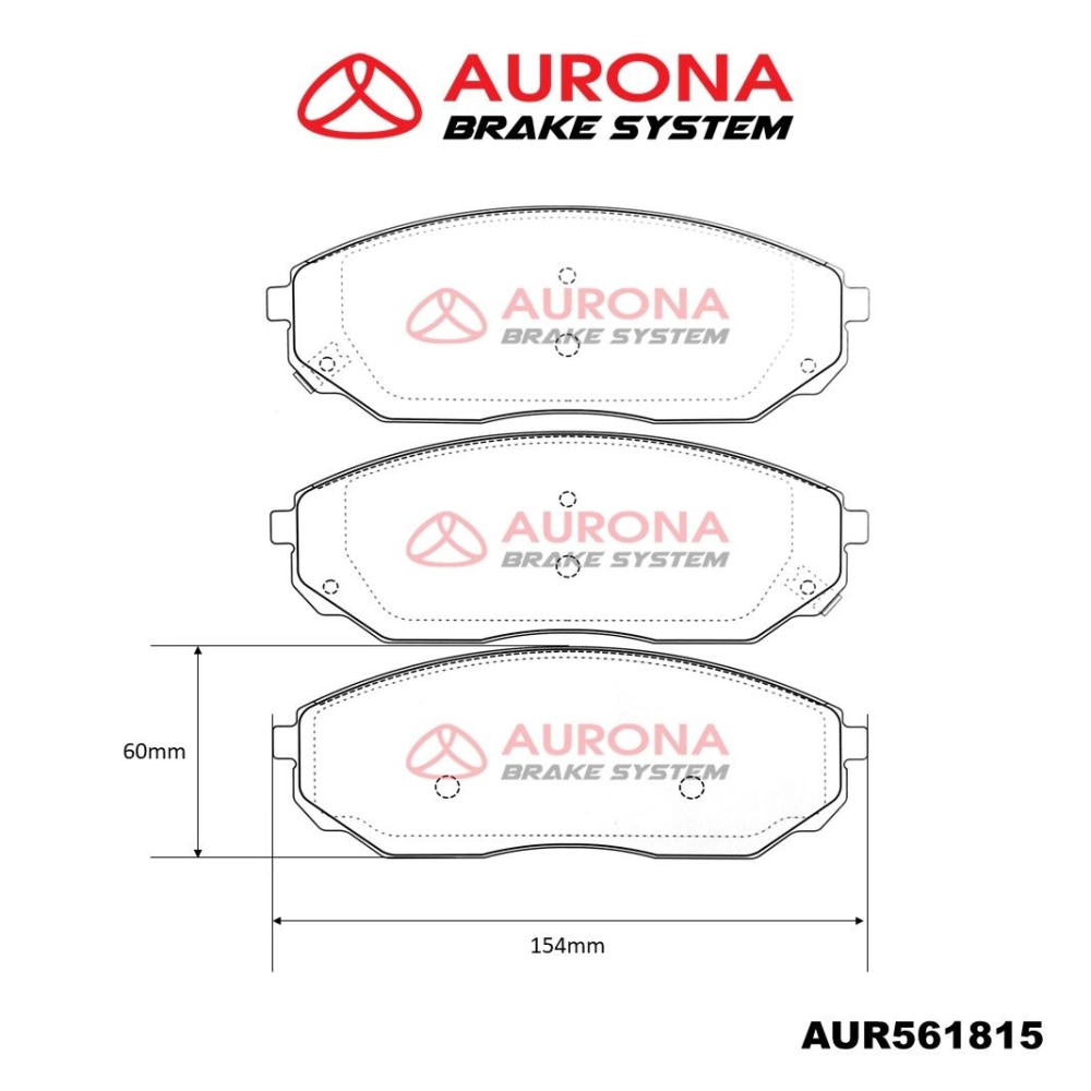 Aurona Brake Pad AUR561815 Front Sorento