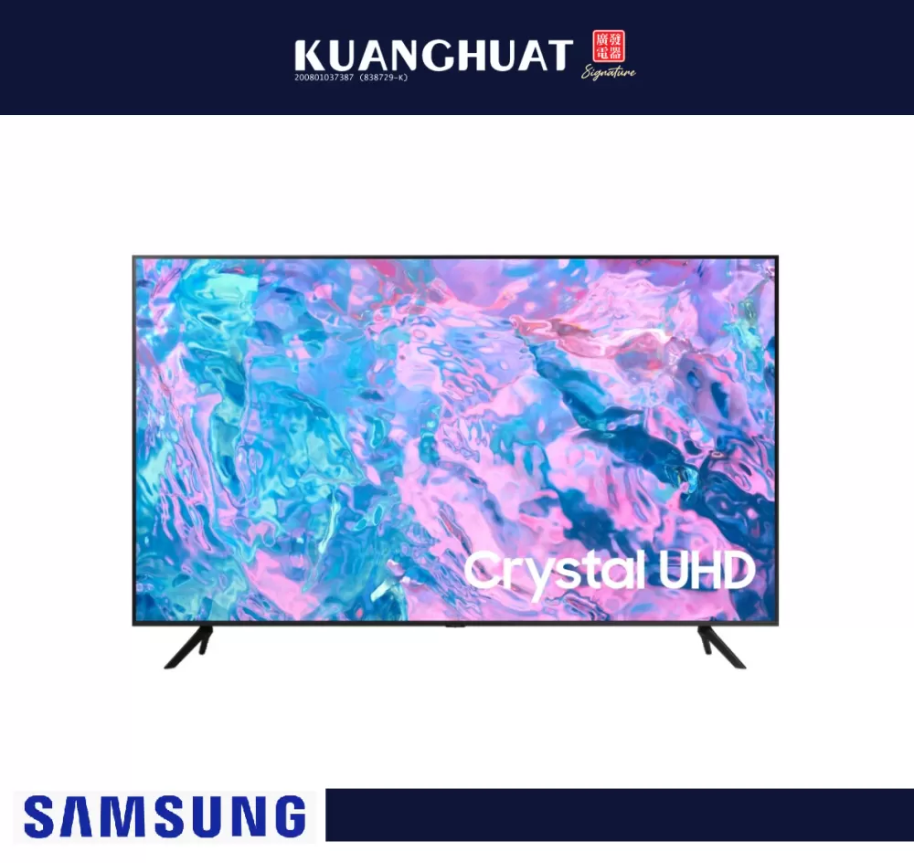 SAMSUNG CU7000 43 Inch Crystal UHD 4K Smart TV (2023) UA43CU7000KXXM