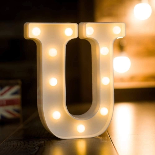 8.5inch Alphabet LED Light - U (AC-LED8U)