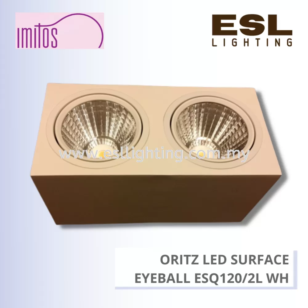 IMITOS ORITZ LED SURFACE EYEBALL ESQ 120/2L WH 2x20W