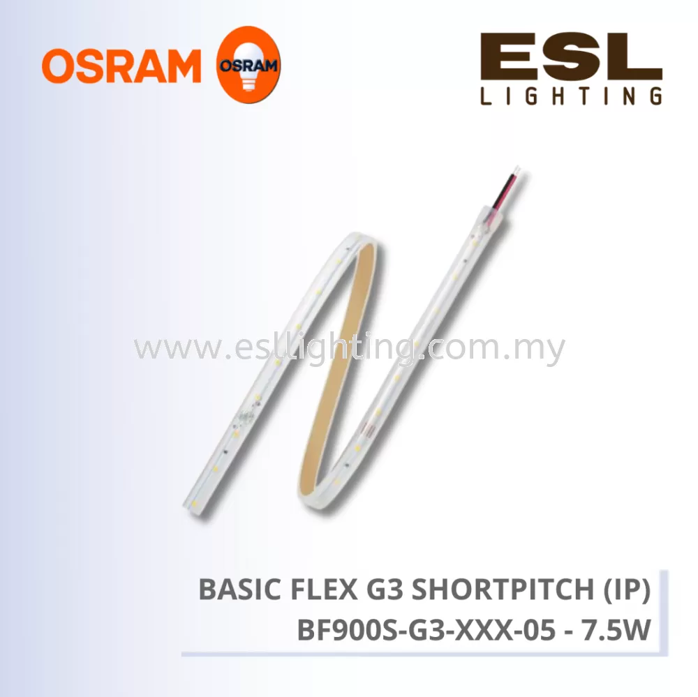 OSRAM BASIC FLEX G3 SHORTPITCH (IP) 24V 7.5W per meter (34W) - BF900S-G3-XXX-05