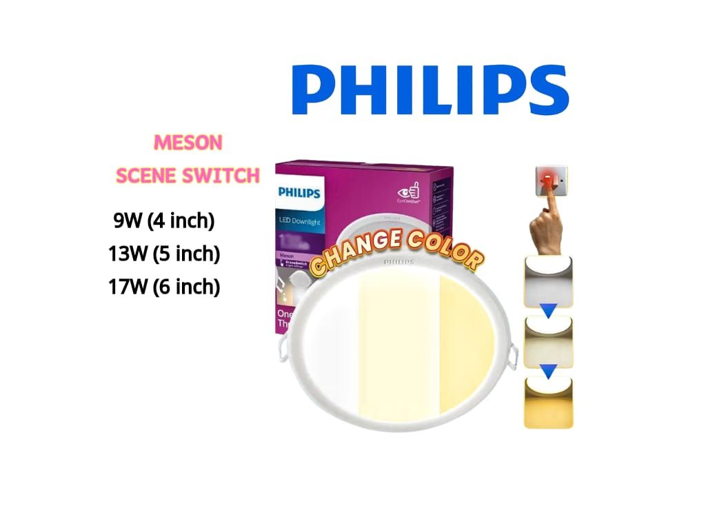 PHILPS MESON SCENE SWITCH (3 IN 1COLOURS)