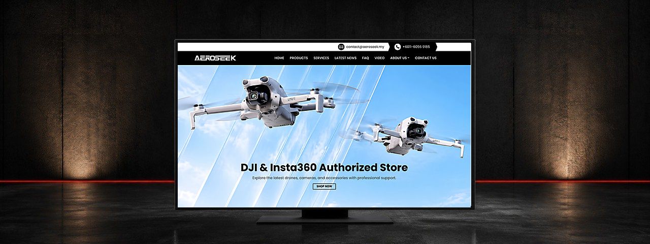 Aeroseek Drone and Camera Website Design Case Study in Cheras, Selangor