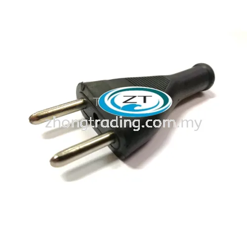 2Pin Nylon AC Plug (black)