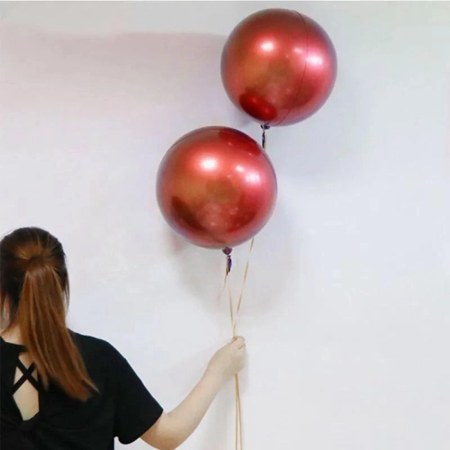 22inch Seamless Festive Chrome Bubble Balloon *Red 1pack (B-22CBB-R)