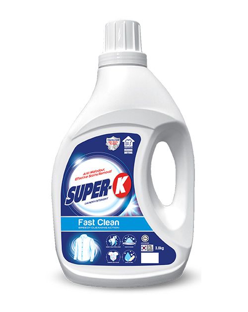 SUPER-K LAUNDRY LIQUID DETERGENT FAST CLEAN 3.8KG
