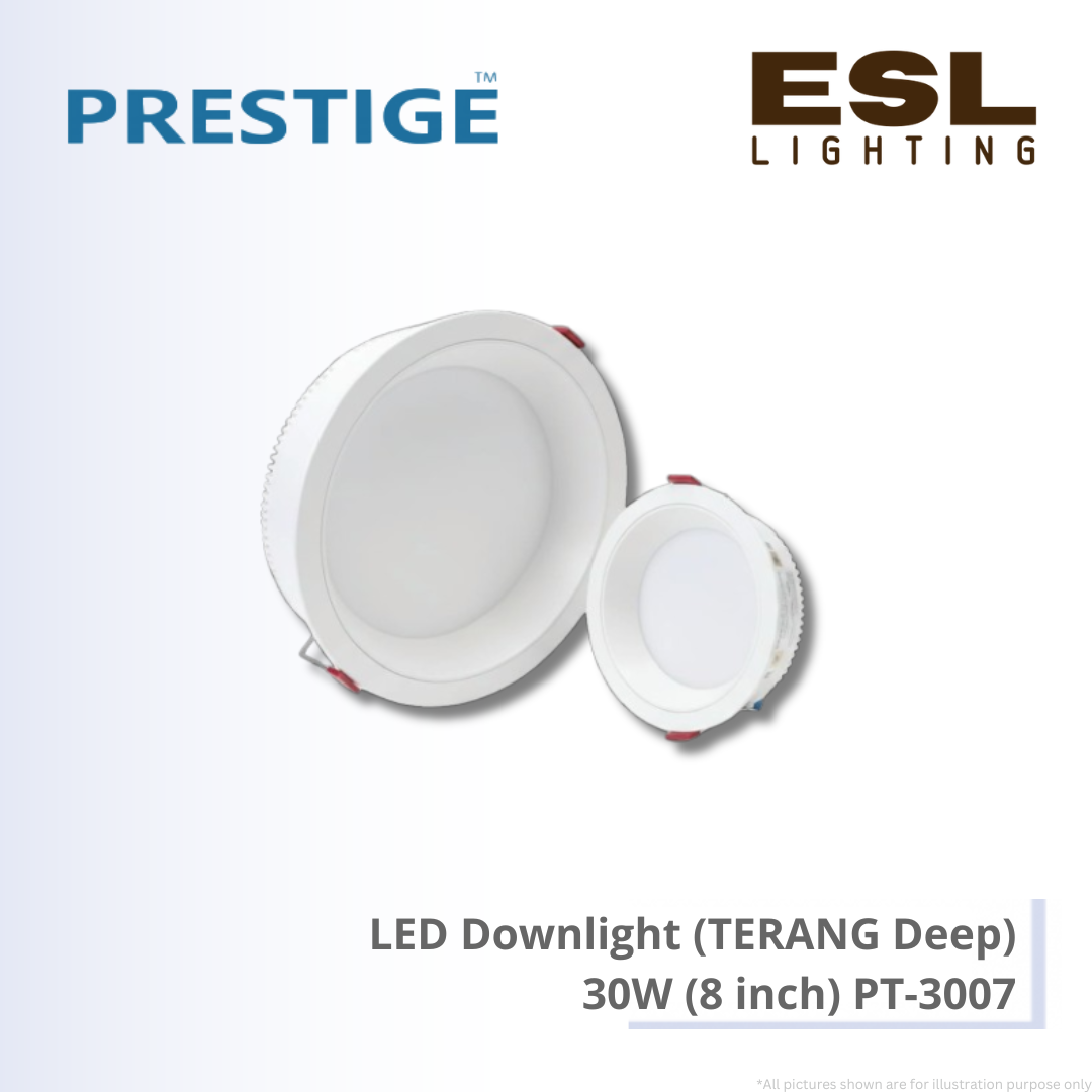 PRESTIGE TERANG Deep Recessed LED Downlight 30W - 8 inch PT-3007 SIRIM