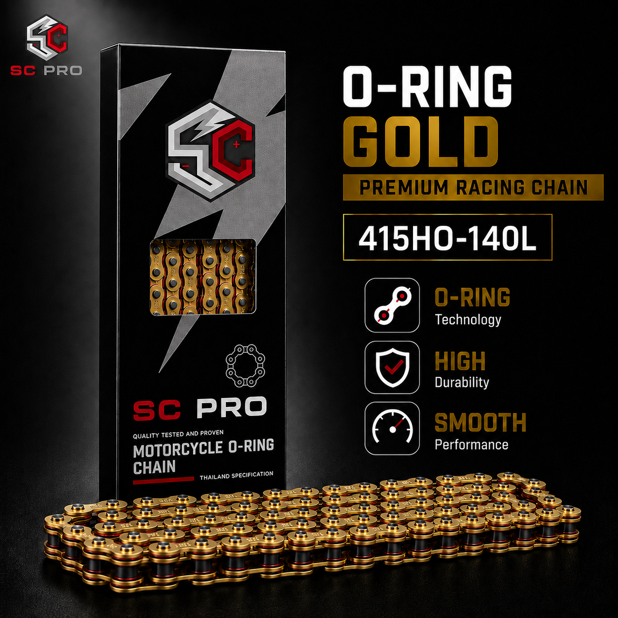O-RING GOLD CHAIN SC PRO - 415HOx140L