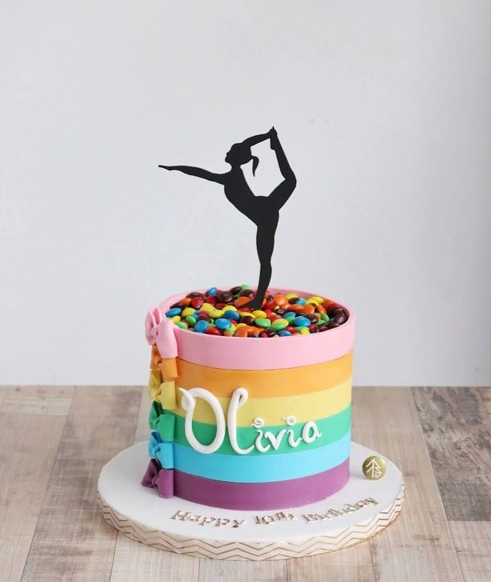 Rainbow Gymnastic Cake