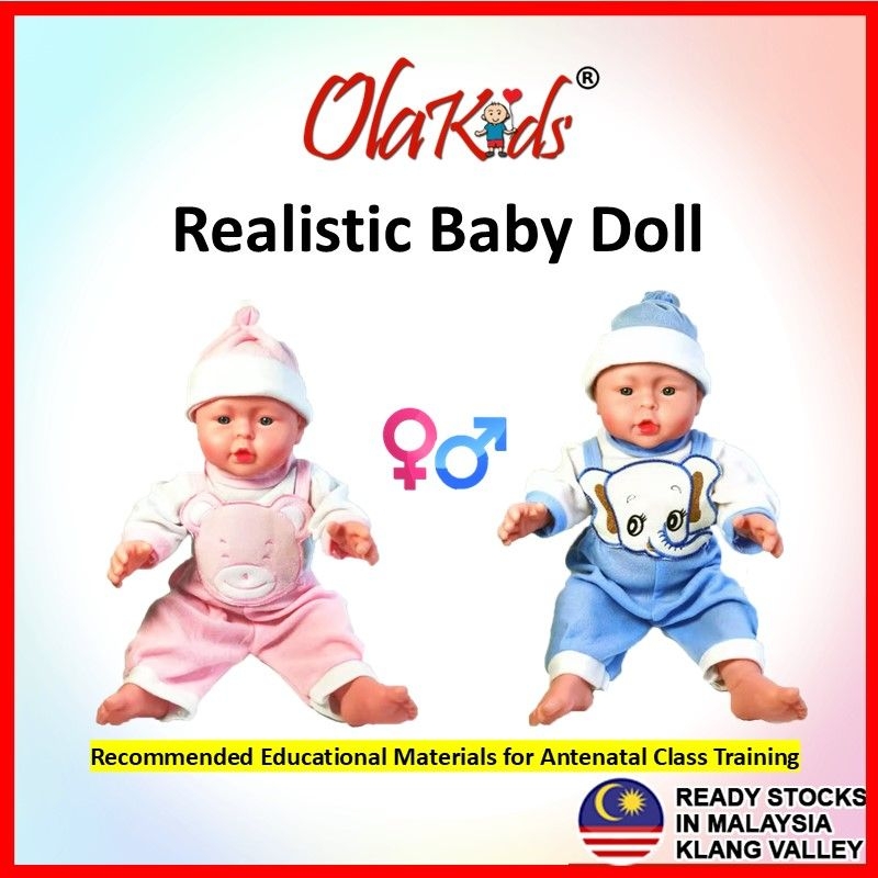 OLAKIDS Children Pretend Play Baby Doll Toys Educational Demonstration for Learning Baby Care Skills Baby Doll Manikin Realistic Baby Doll
