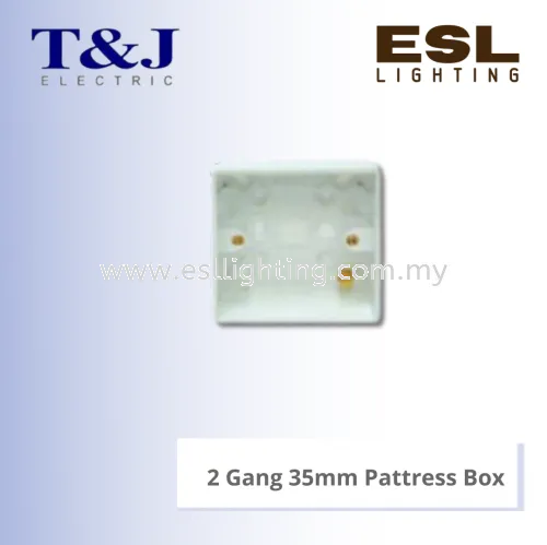 T&J 2 Gang 35mm Pattress Box - B1135