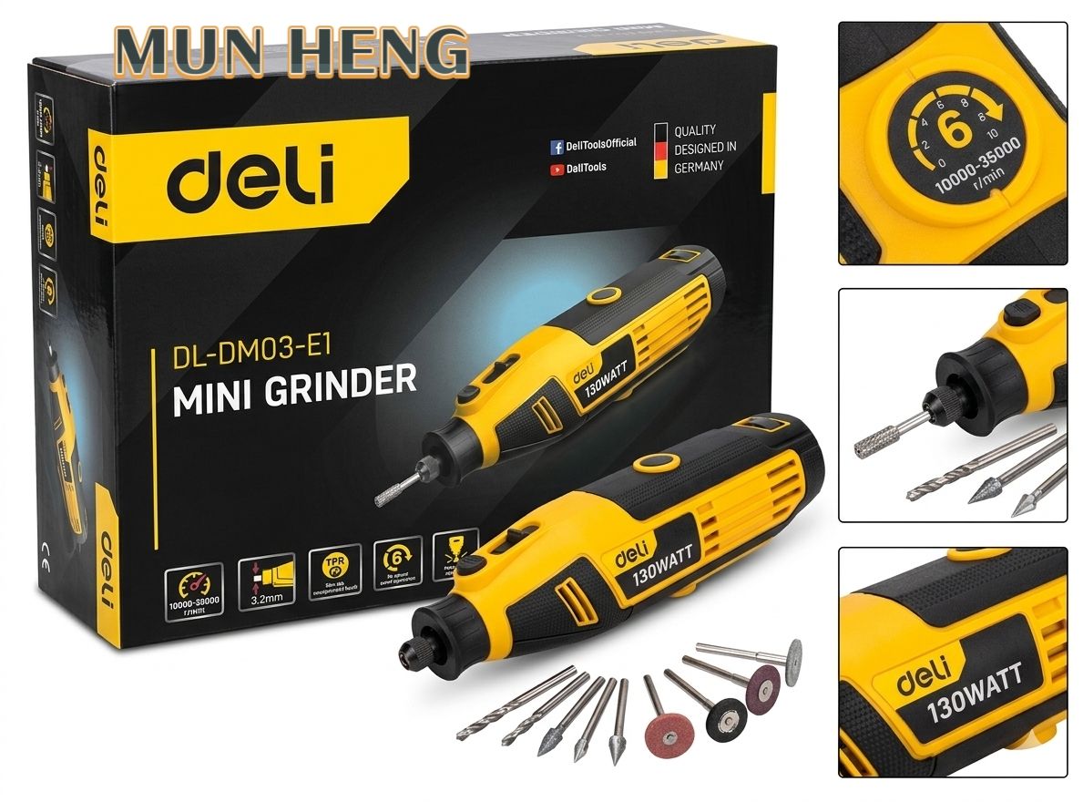 德力工具 (Deli) DL-DM03-E1 130W 迷你电磨机 Mini Grinder