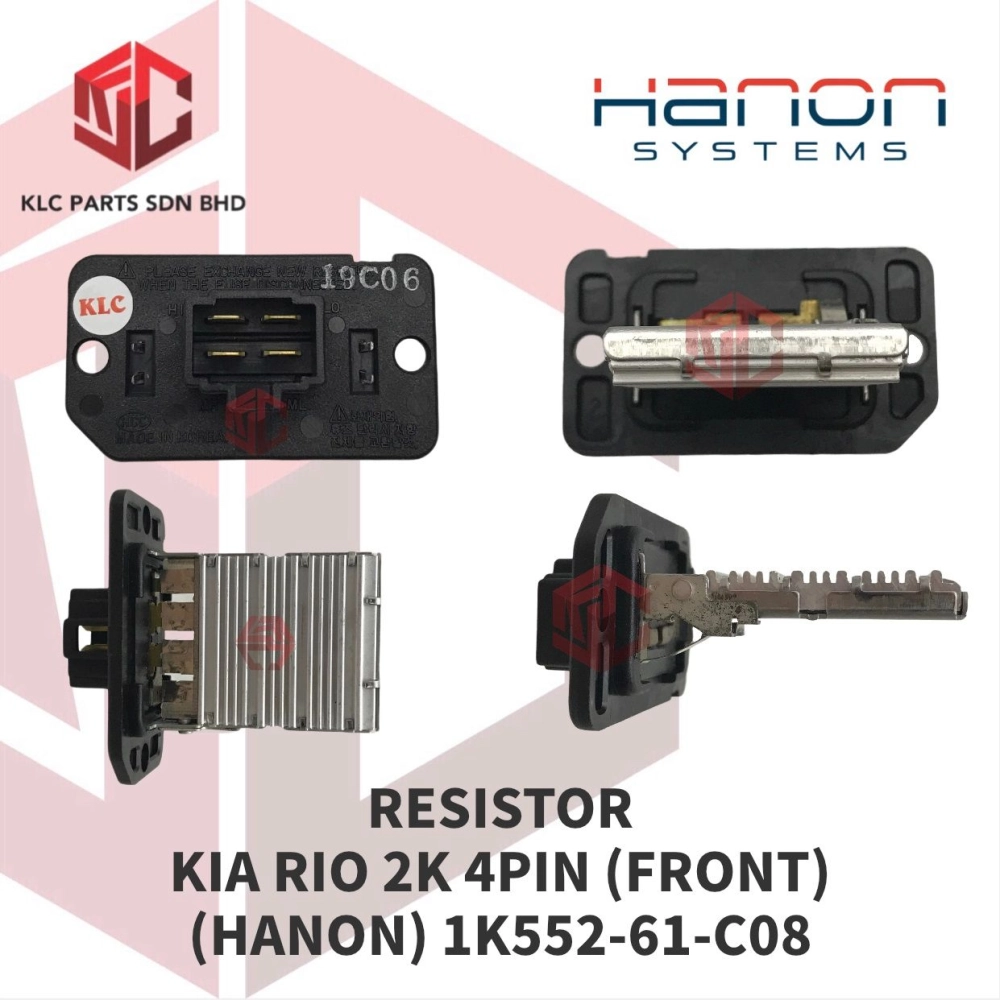 RESISTOR KIA RIO 2K 4PIN (FRONT)(HANON) 1K552-61-C08 / OK201-61-B11