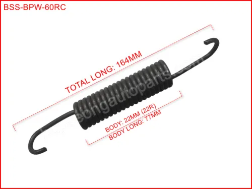 BPW REAR BRAKE SHOE SPRING SHORT BOGIE #60=LONGTL164  (BSS-BPW-60RC)