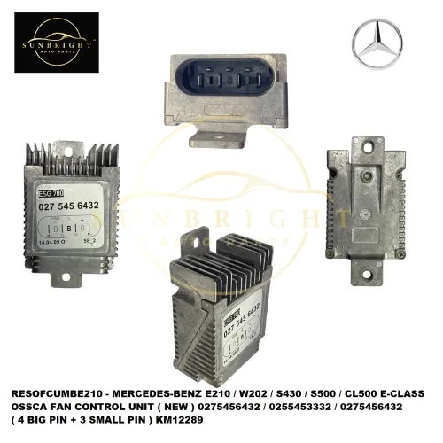 RESOFCUMBE210 - MERCEDES-BENZ E210 / W202 / S430 / S500 / CL500 E-CLASS OSSCA FAN CONTROL UNIT ( NEW ) 0275456432 / 0255453332 / 0275456432 ( 4 BIG PIN + 3 SMALL PIN ) KM12289