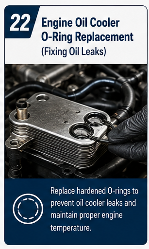 Engine Oil Cooler O Ring Replacement