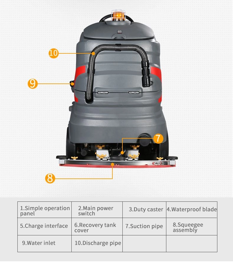 GAOMEI GM160 LARGE AUTO RIDE-ON FLOOR SCRUBBER MACHINE