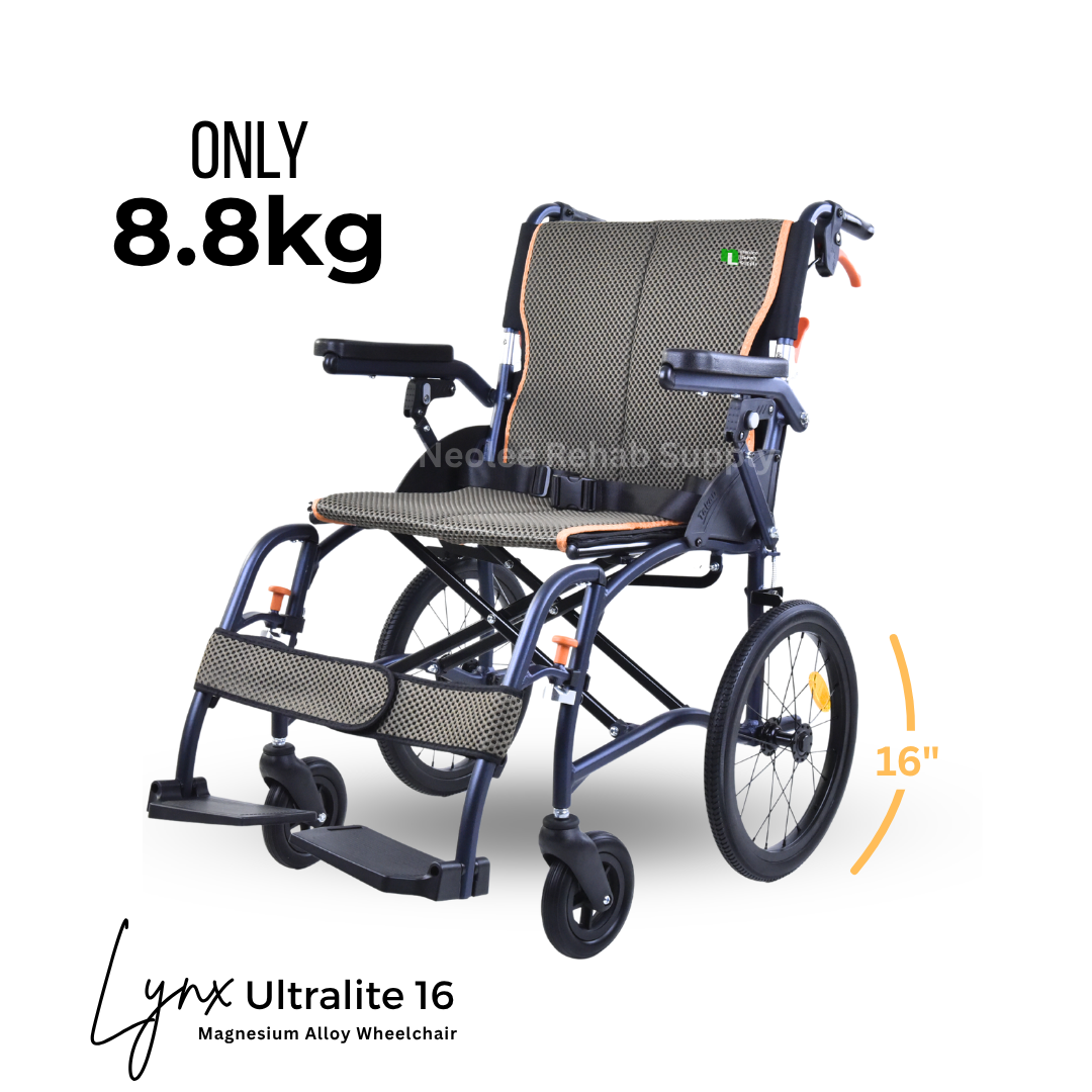 Lynx Ultralite 16" Magnesium Alloy Wheelchair