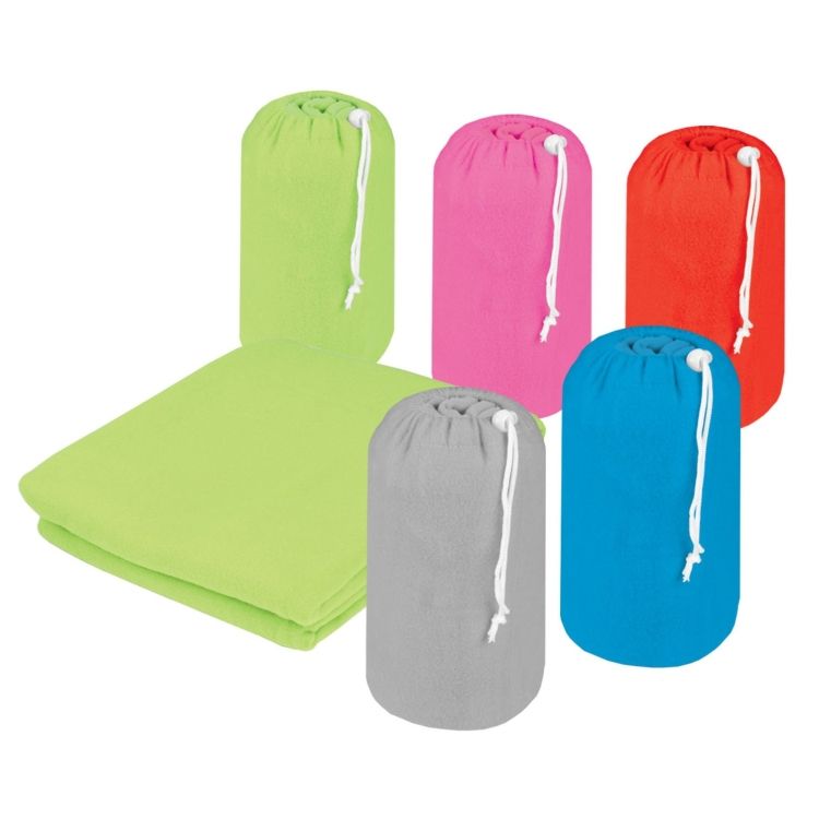 Travel Blanket with Drawstring Bag
