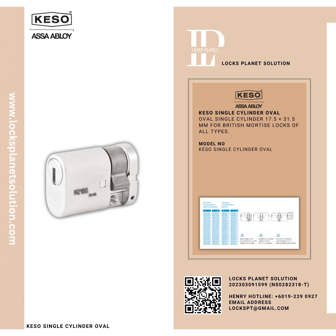 KESO SINGLE CYLINDER OVAL