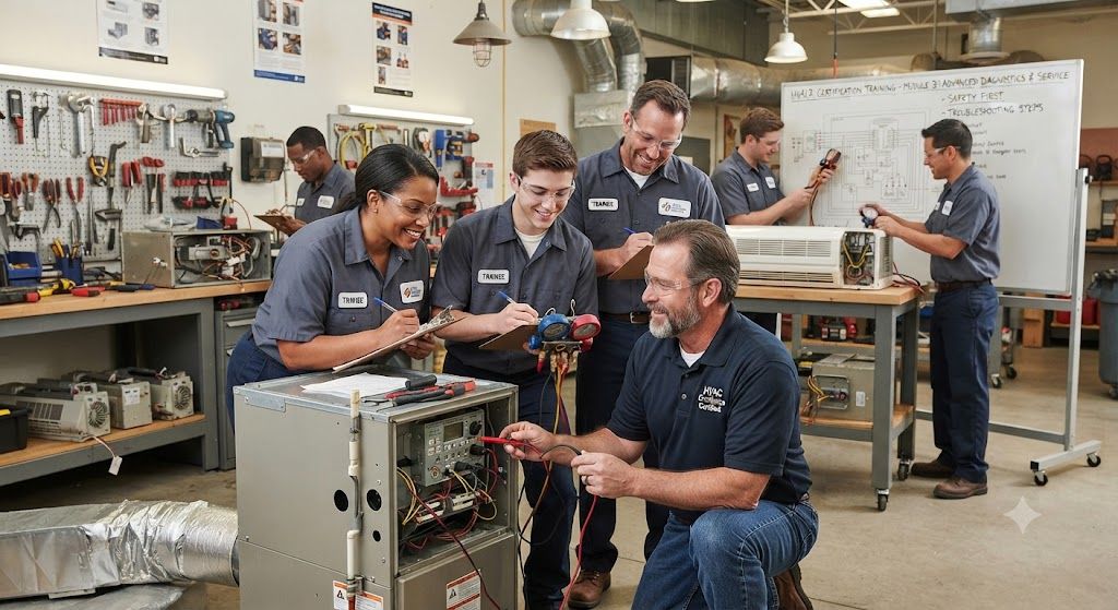 HVAC service and maintenance certification training