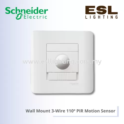 SCHNEIDER Occupancy Sensors & Door Chime Wall Mount 3-Wire 110 PIR Motion Sensor - E84751MS3B_WE