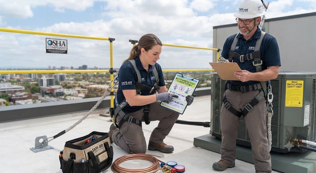 HVAC occupational safety working at height