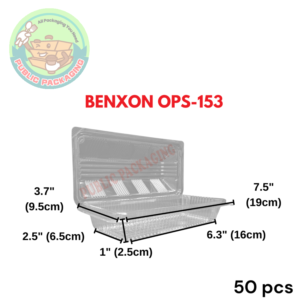 Kuih Container OPS 153 / Disposable Plastic Clear Bakery Container (100pcs+-) / Bakery / Plastic Container