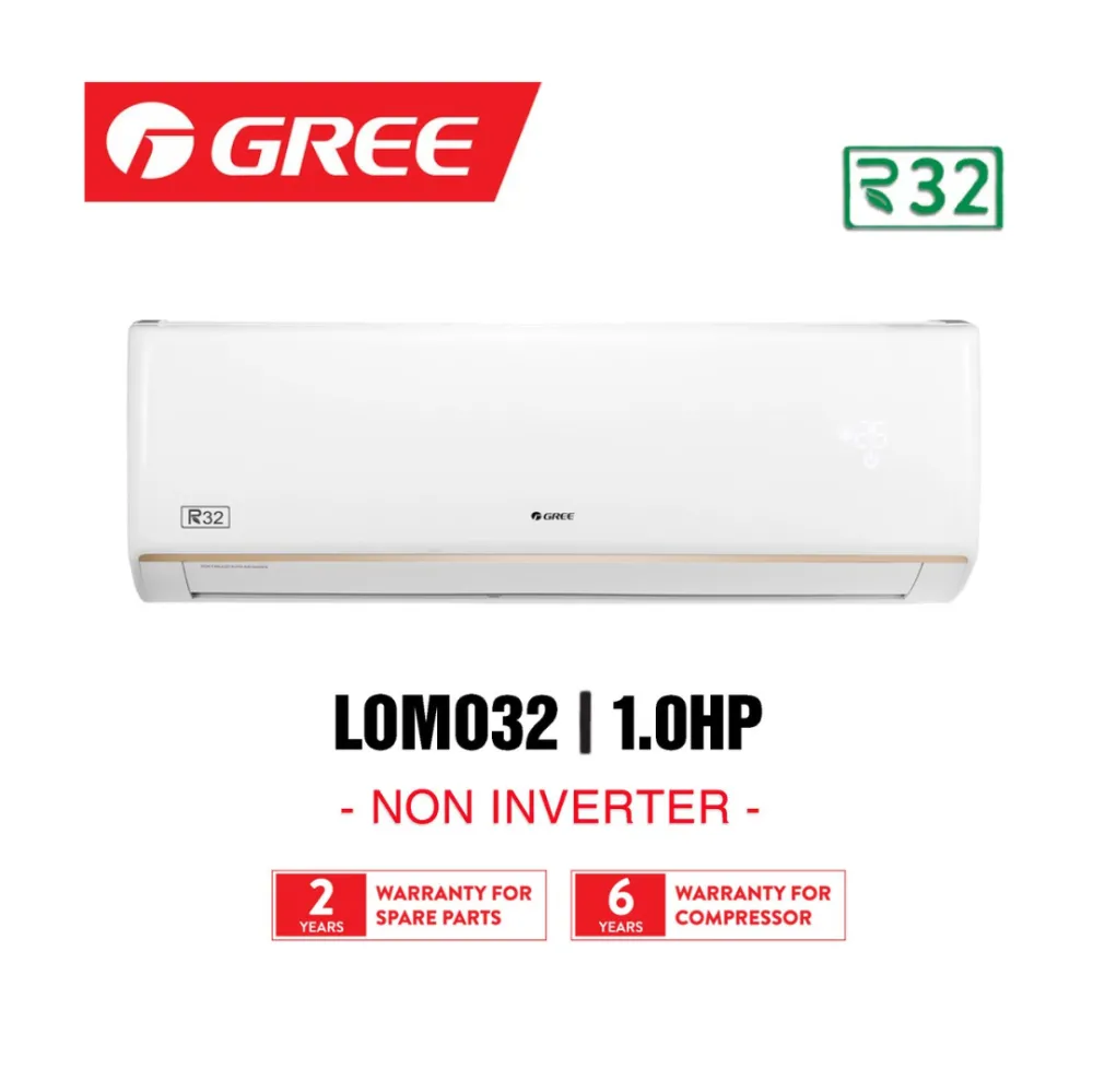 Gree LOMO R32 Aircond Non-Inverter (1.0HP) GWC09QC