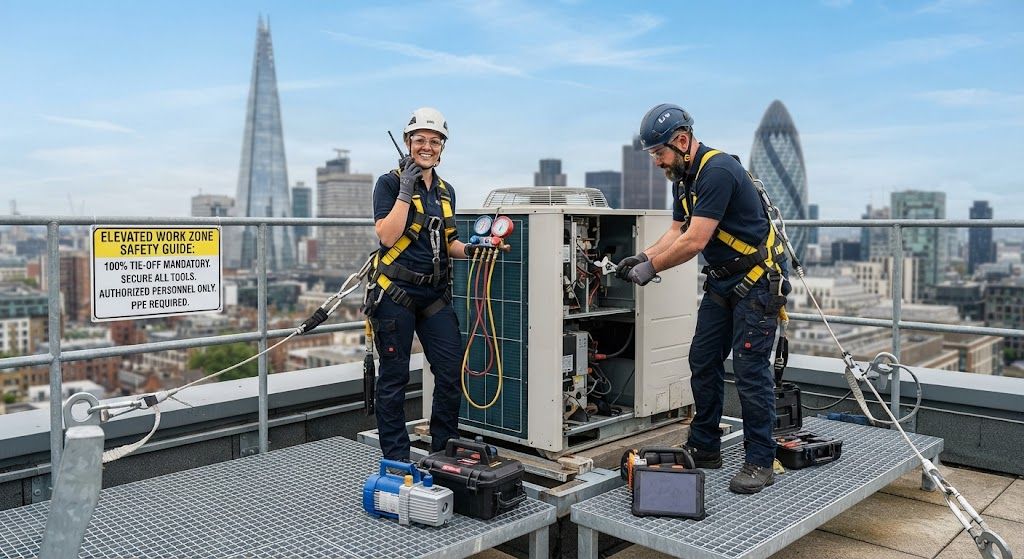 aircon maintenance elevated location safety guide