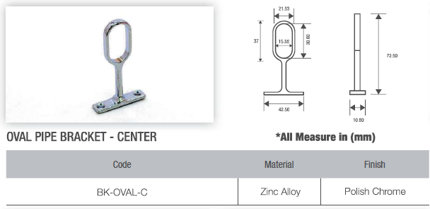 Eco Ware Oval Pipe Bracket