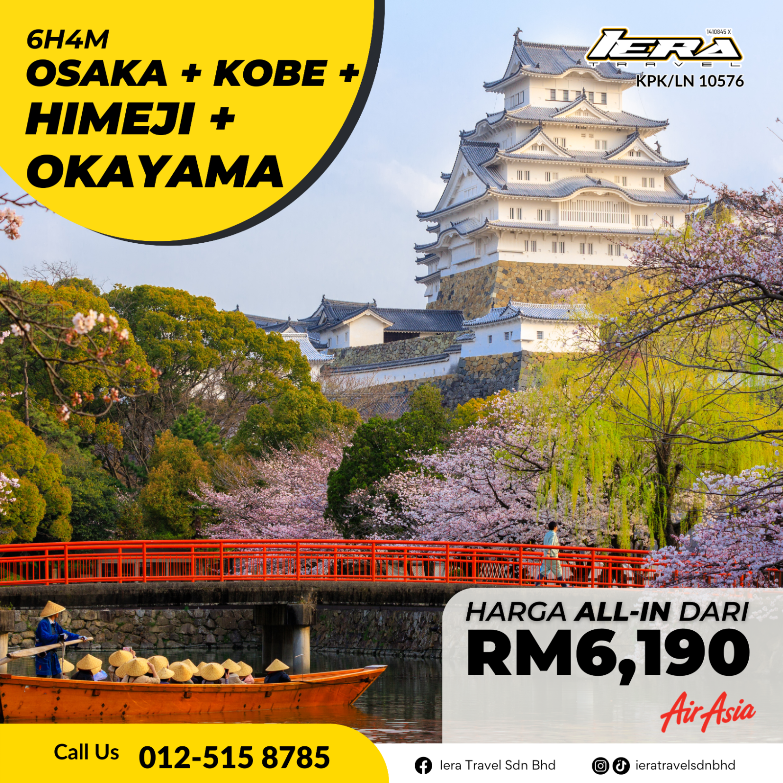 6H4M OSAKA + KOBE + HIMEJI + OKAYAMA