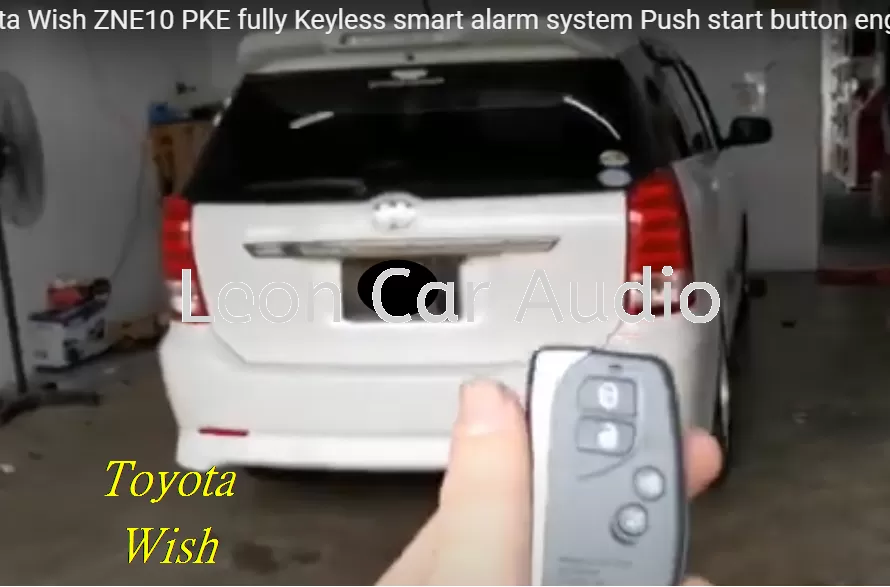 toyota old wish PKE fully Keyless intelligent smart alarm system with Push start button and engine auto start