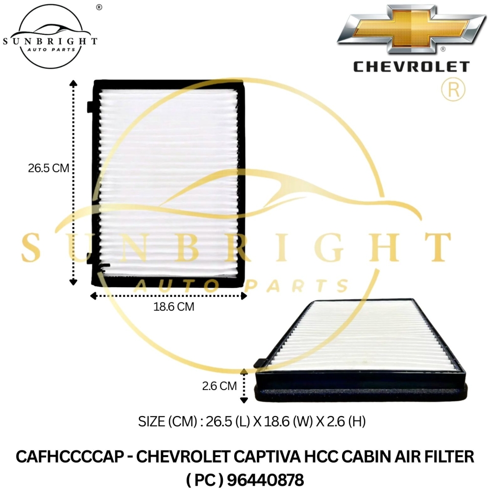 CAFHCCCCAP - CHEVROLET CAPTIVA HCC CABIN AIR FILTER ( PC ) 96440878