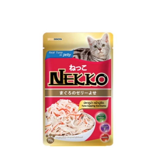 Nekko Cat Wet Food Tuna Topping Kanikama (Jelly) 70g