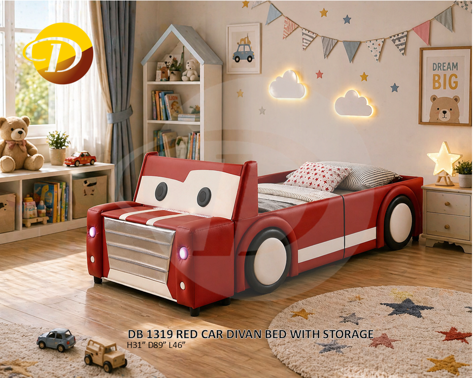Best Selling Kid Bedroom Series - Red Car with Storage DB 1319 - Single & Super Single are Available (Pre-Order)