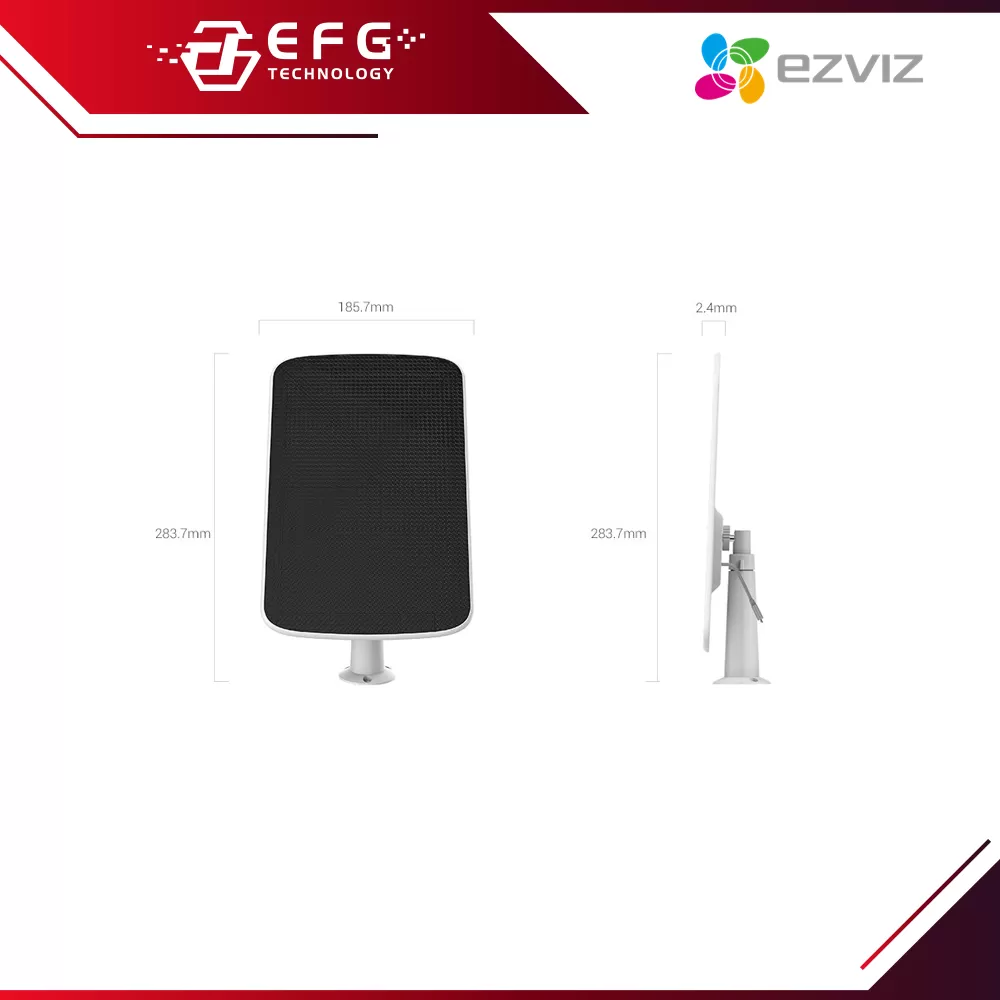 Solar Charging Panel-E Designed for EZVIZ Battery Cameras with Type-C Charging Ports