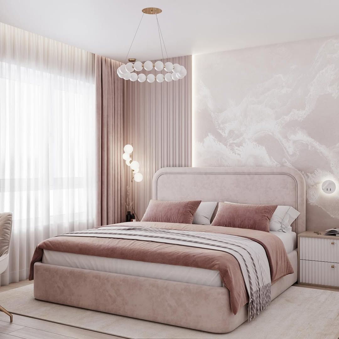 Elegant Dusty Pink French Pleat Curtain for Bedroom & Living Room in Kuala Lumpur, Selangor & Klang Valley