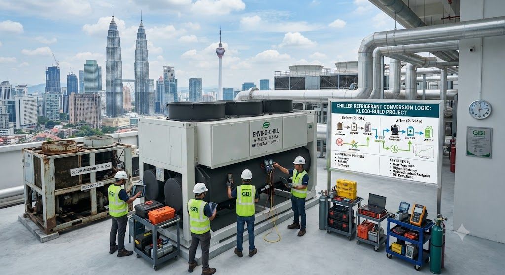 Eco-friendly refrigerant chiller conversion Kuala Lumpur
